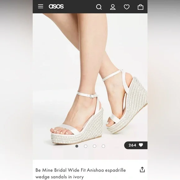 ASOS Shoes White Satin Espadrille Wedges Poshmark
